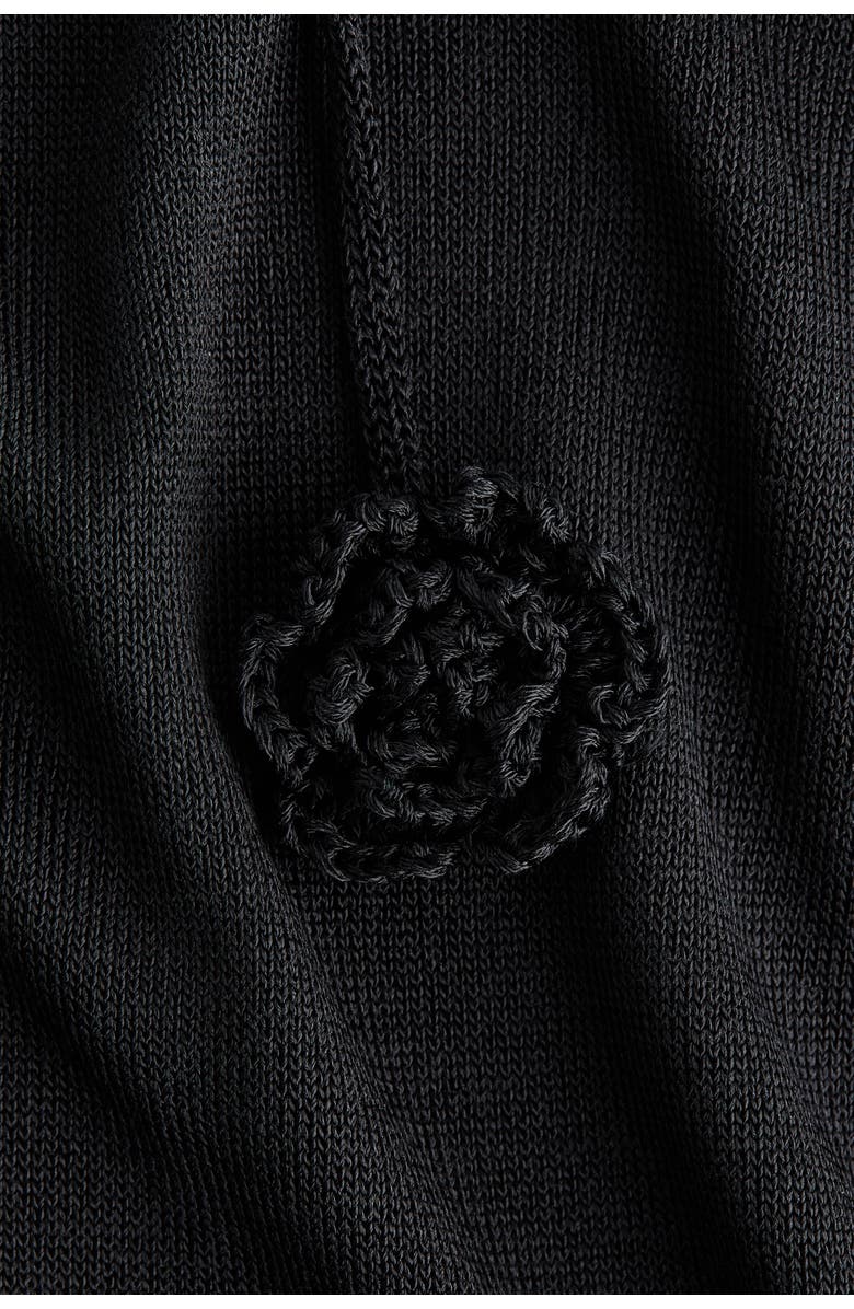 H&M Fine-knit Silk-blend Dress, Alternate, color, Black