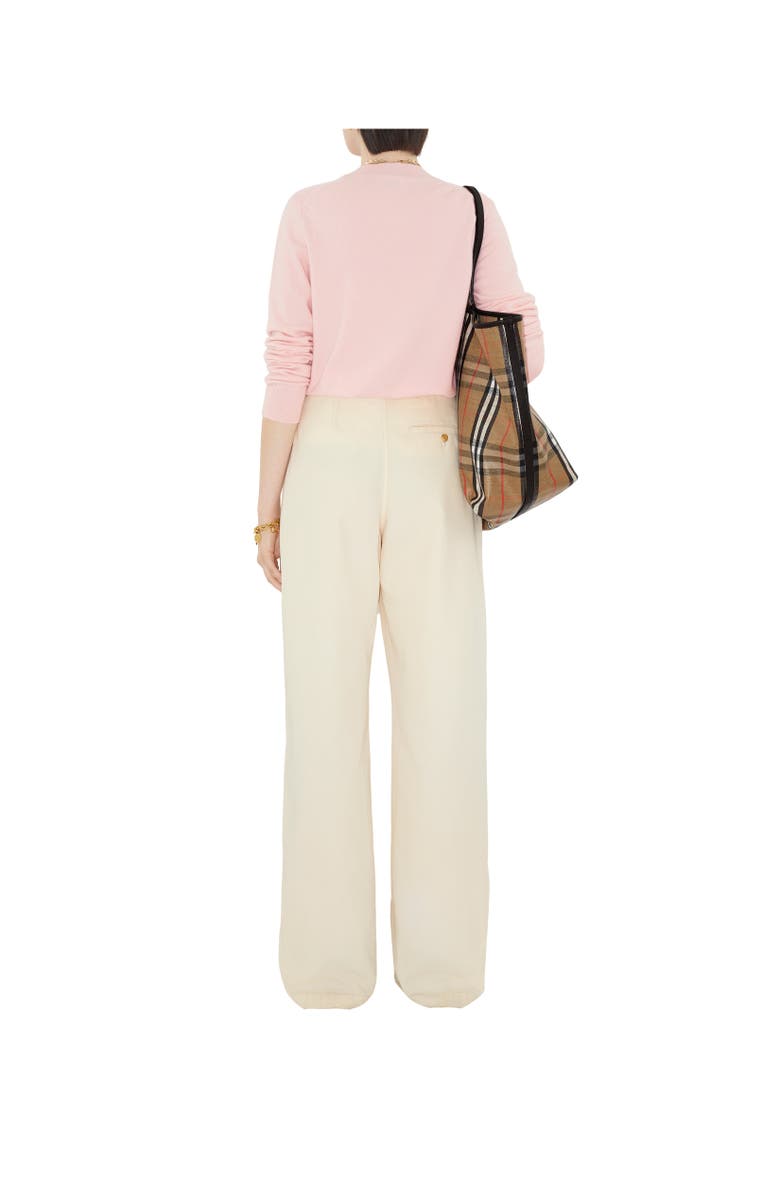 Burberry Cashmere Blend Sweater, Alternate, color, Bouquet Pink