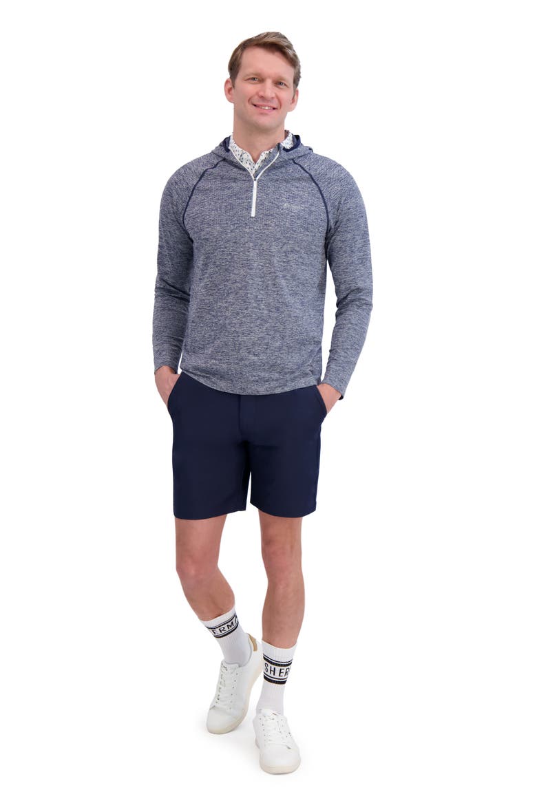 Seamless Knit Golf Pullover Hoodie, Alternate, color, NAVY