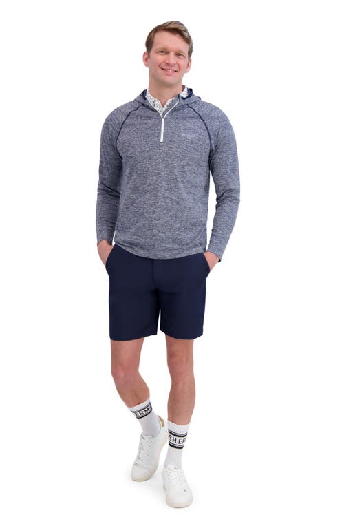 Ben Sherman Seamless Knit Golf Pullover Hoodie In Blue