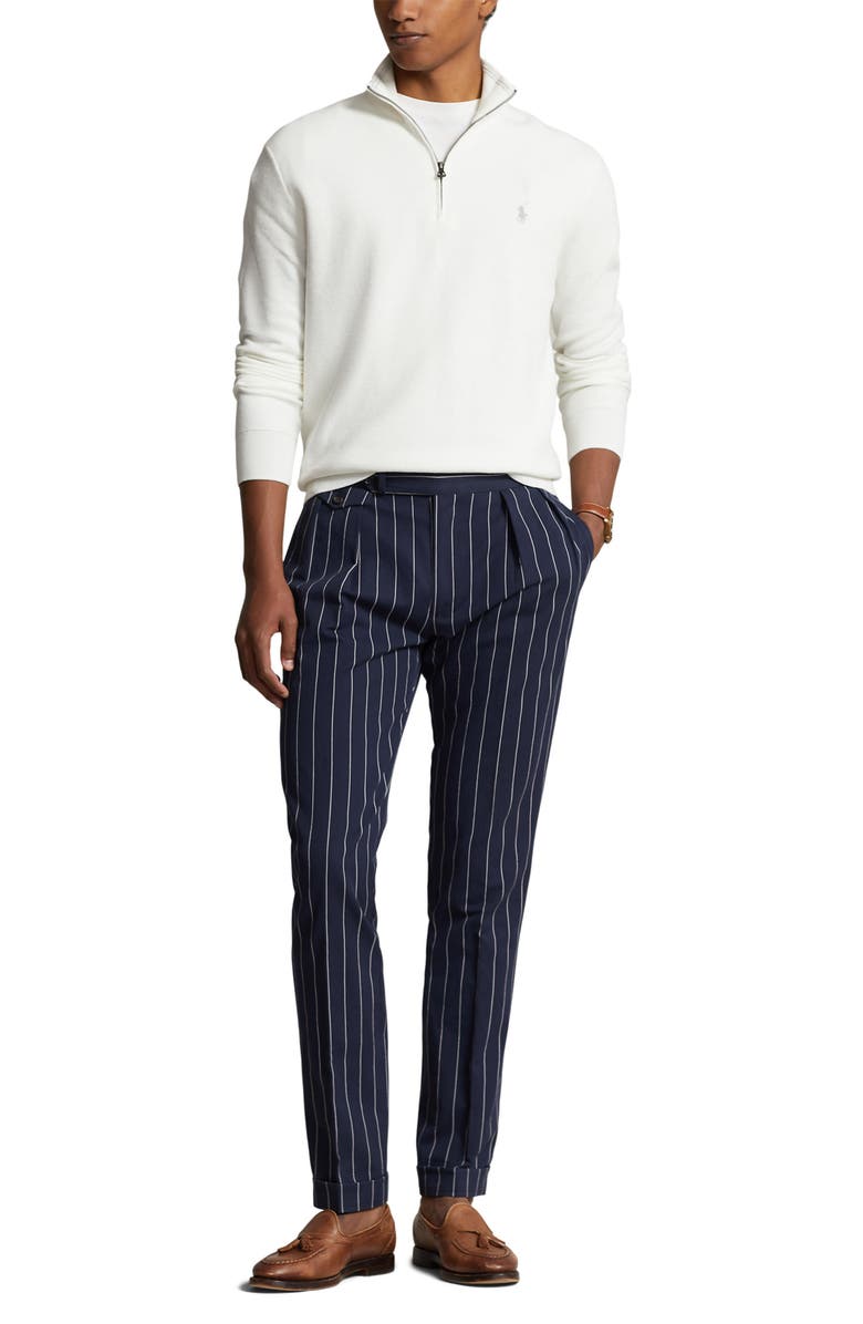 Polo Ralph Lauren Quarter Zip Cotton Sweater, Alternate, color, Deckwash White