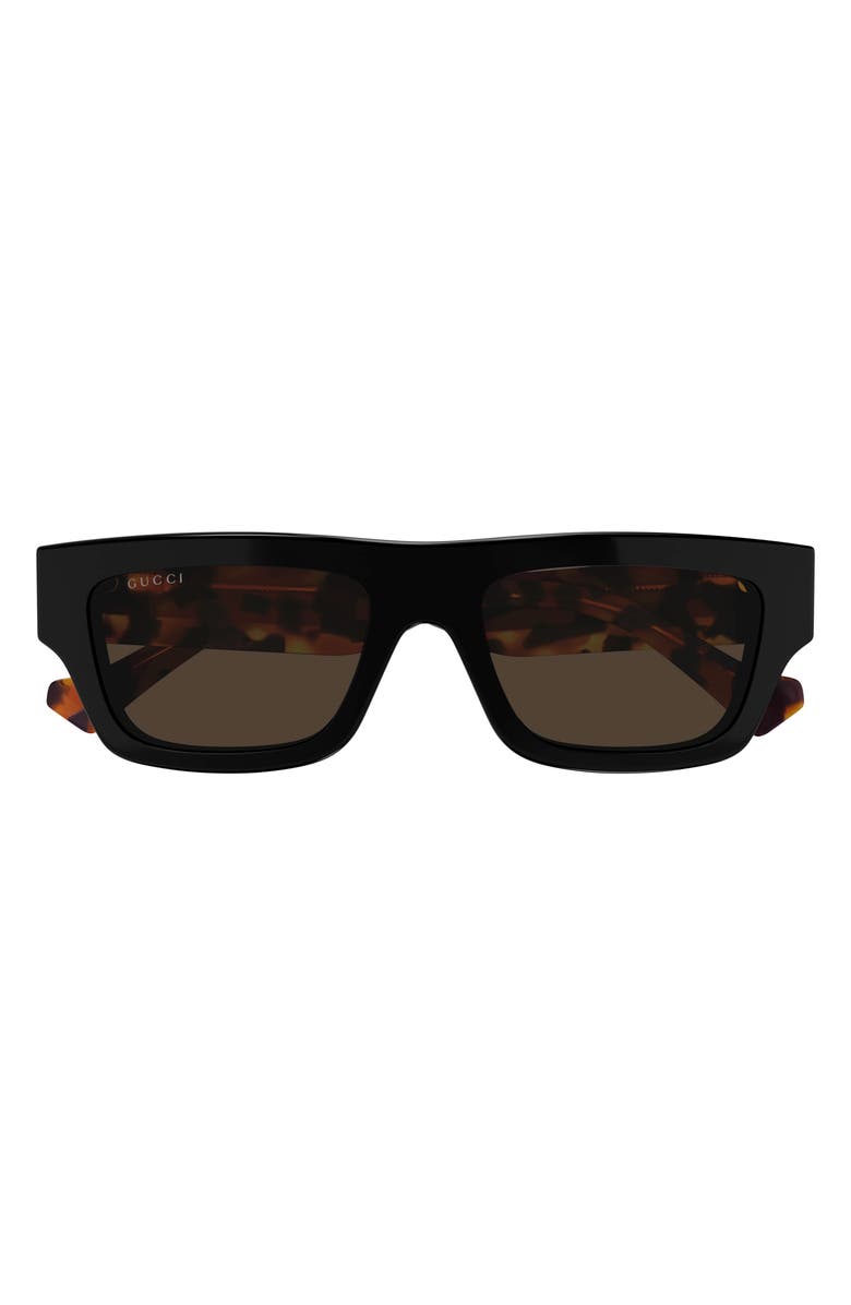 Gucci 55mm Rectangular Sunglasses, Main, color, 