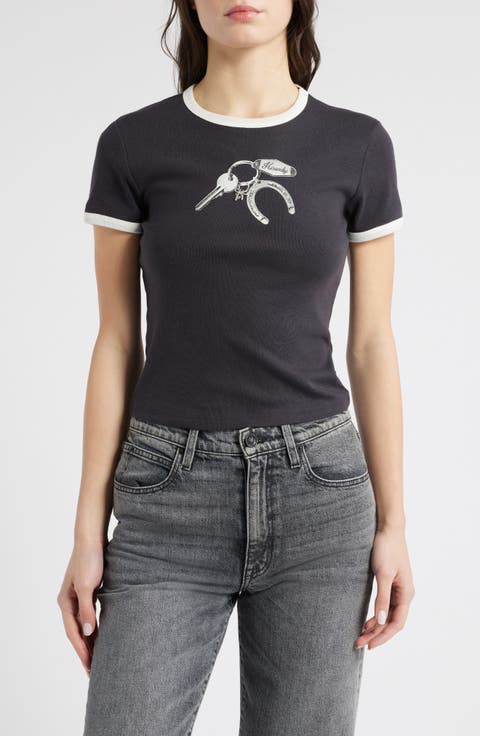 Keyring Charm Ringer Graphic T-Shirt