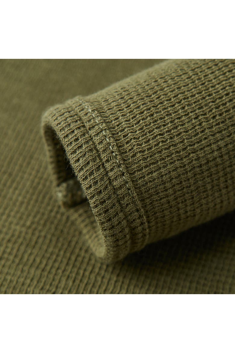 Waffle Zipper Footed Romper, Alternate, color, Olive