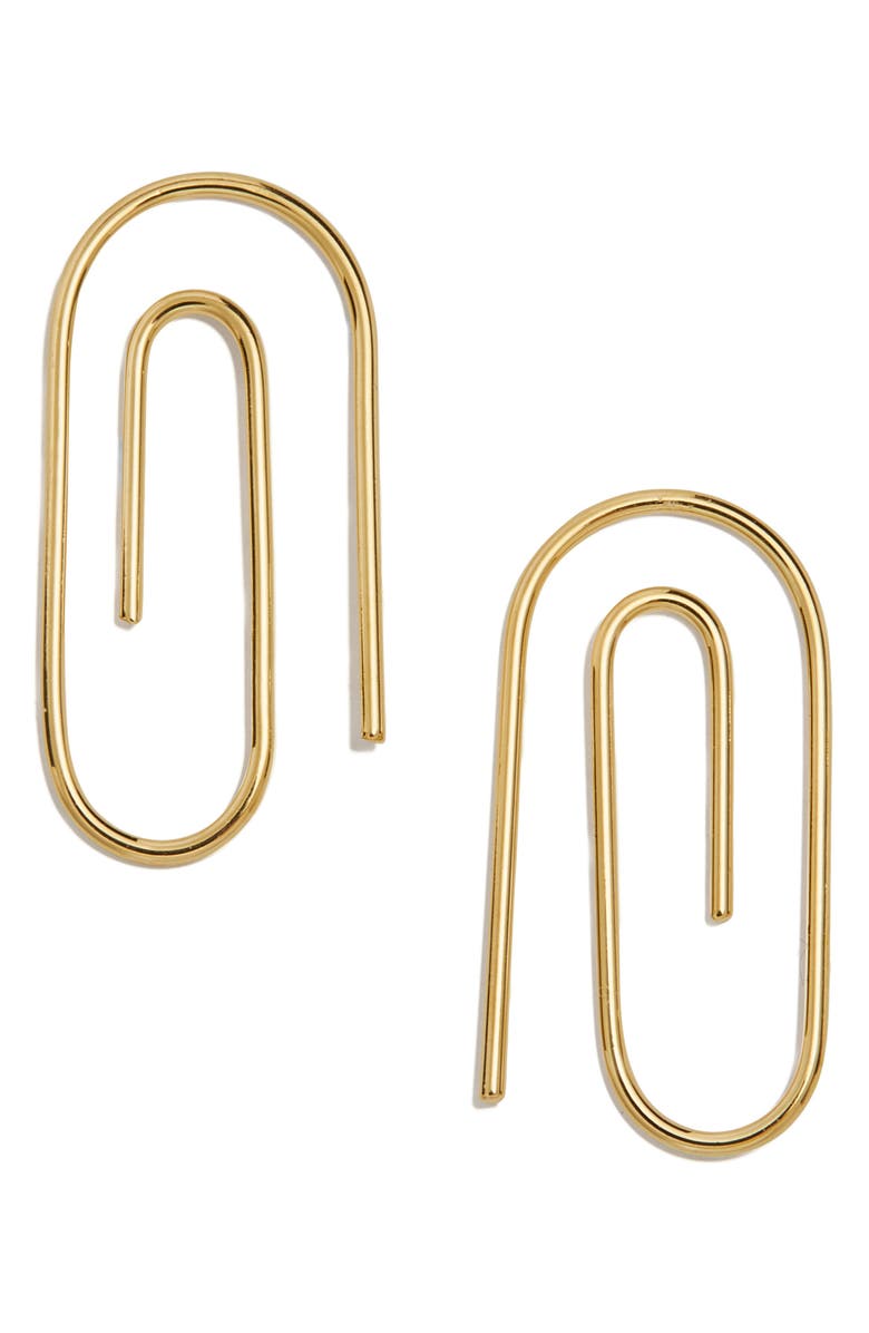 BaubleBar Paperclip Earrings, Main, color, 