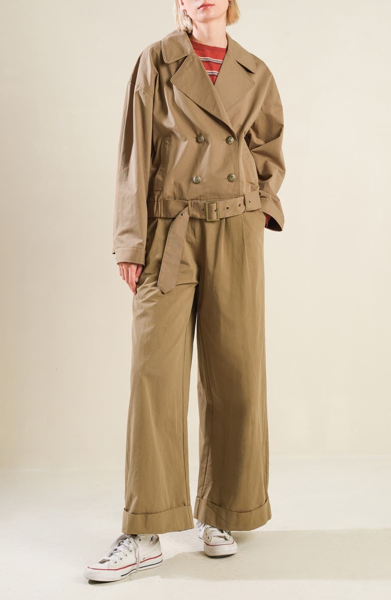 FREEMARKET Solid Cotton Jacket, Alternate, color, Light Brown