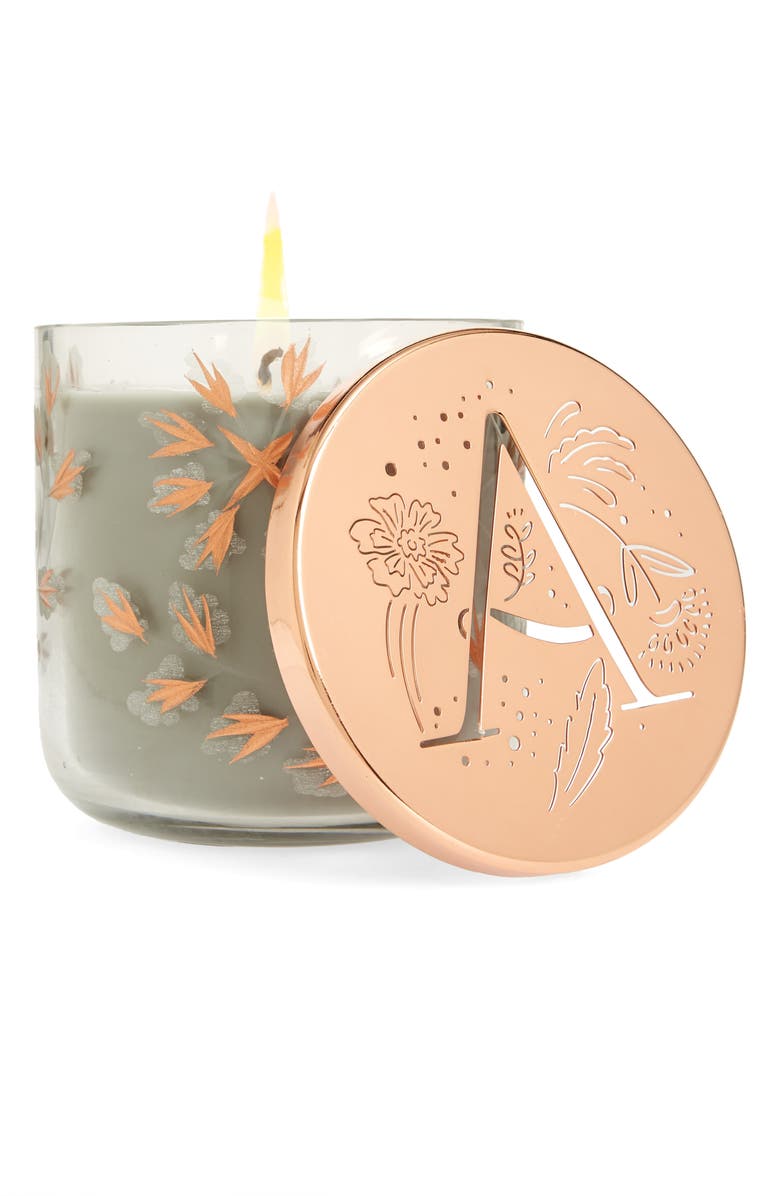 Anthropologie Home Lumi Monogram Scented Candle, Main, color, 
