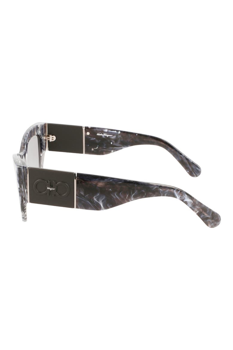 54mm Modified Rectangular Sunglasses, Alternate, color, MARBLE GREY