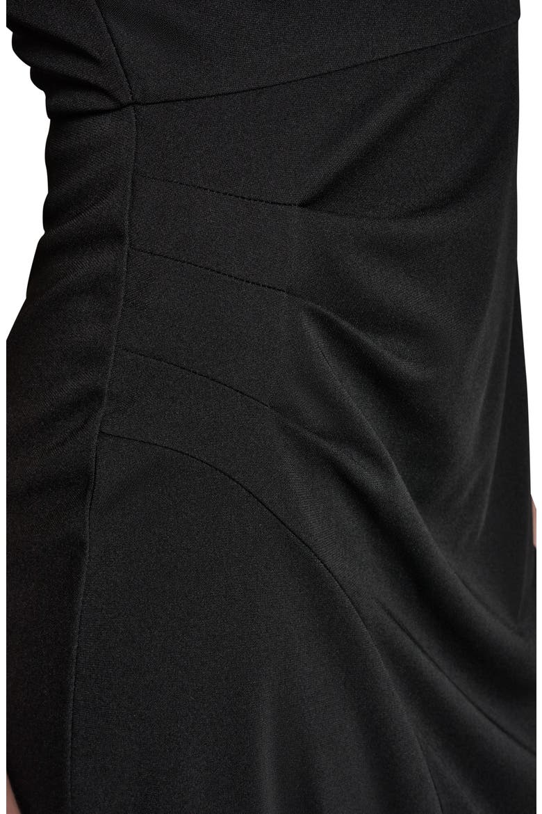 Cowl Neck Satin Midi Dress, Alternate, color, BLACK