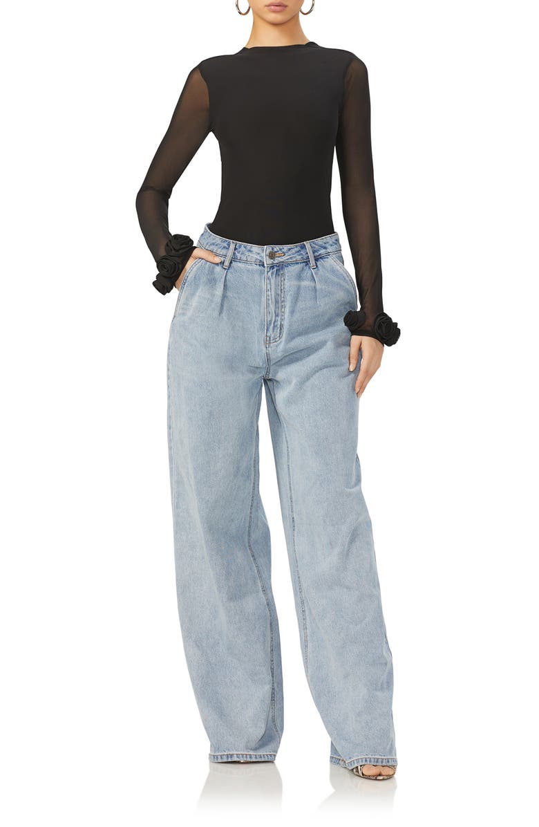 AFRM Lavi Mixed Media Open Back Top, Alternate, color, 