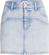 BP. Seamed Denim Miniskirt