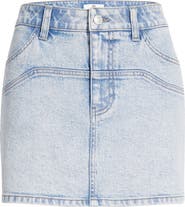 BP. Seamed Denim Miniskirt