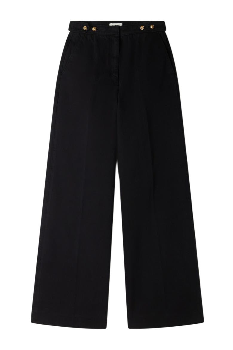 High-rise Wide-leg Jeans, Alternate, color, Black