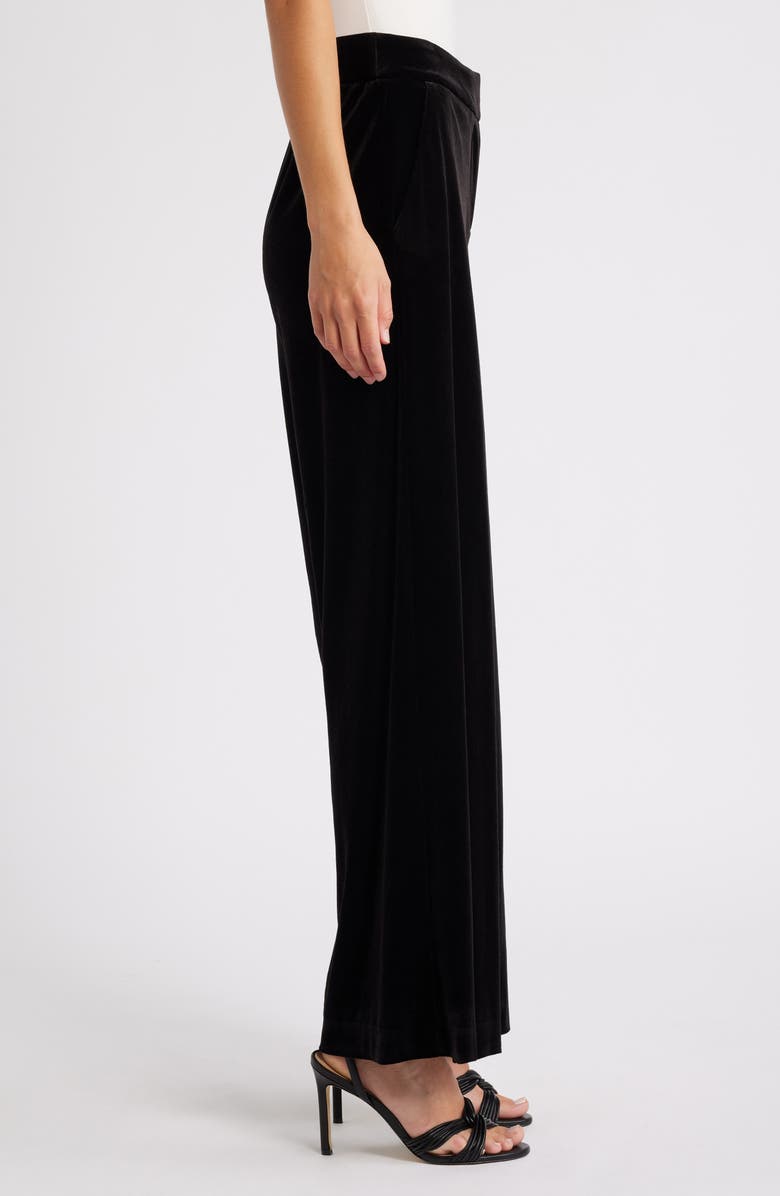 Tahari ASL Velvet Wide Leg Pants, Alternate, color, 