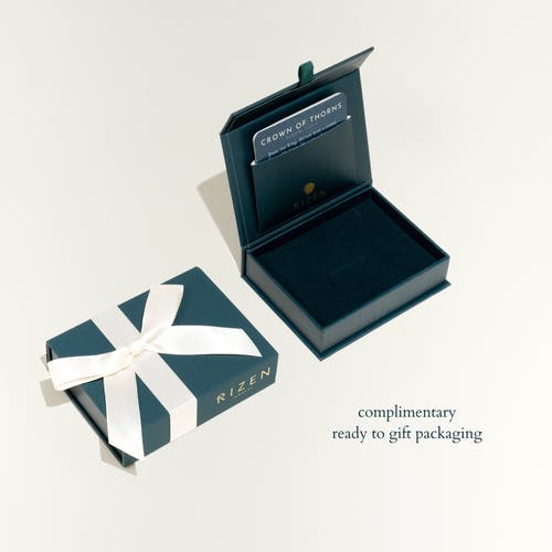 Rizen Jewelry Crown Of Thorns Statement Ring In Silver