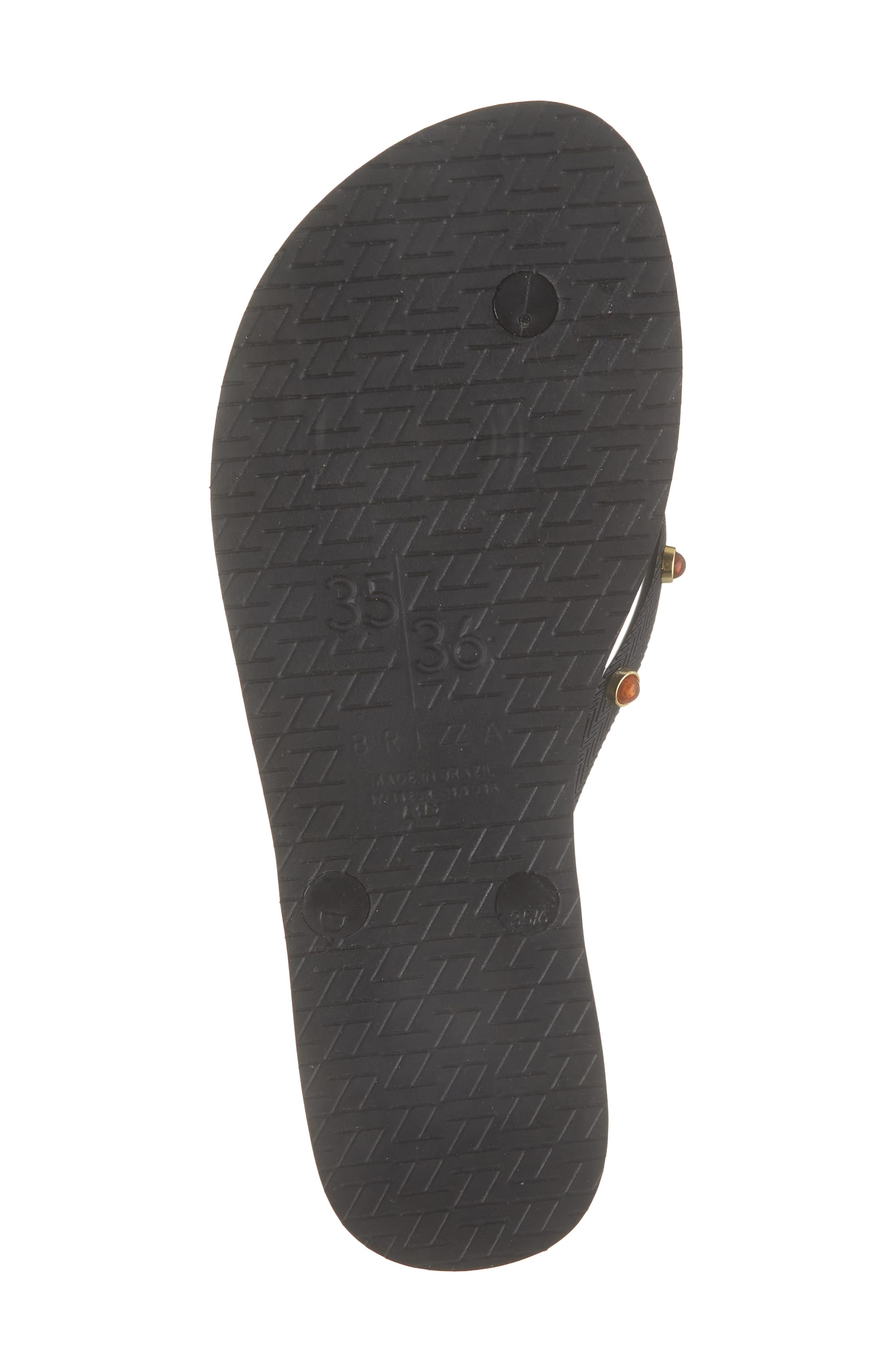 BRIZZA Stone Embellished Flip Flop, Alternate, color, Black