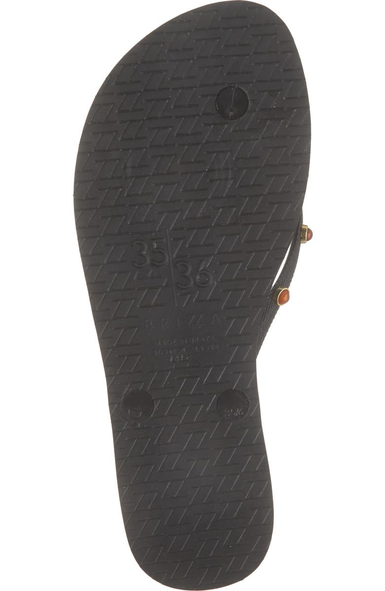 BRIZZA Stone Embellished Flip Flop, Alternate, color, Black