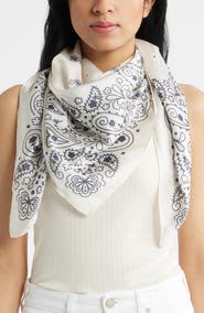 Treasure & Bond Oversize Square Satin Scarf