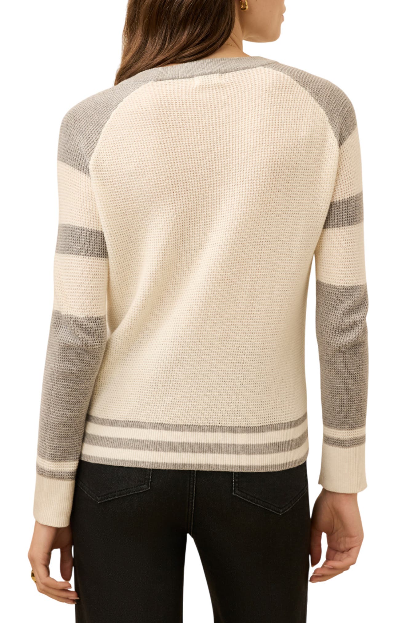 Throwback Stripe Organic Cotton & Cashmere Sweater - image 2