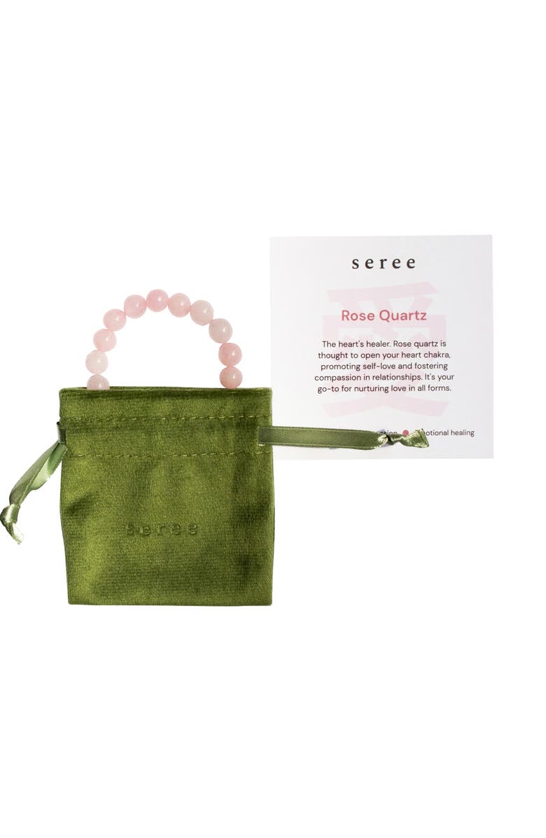 seree Manifest Collection Love Pink Crystal Beaded Bracelet, Alternate, color, Pink