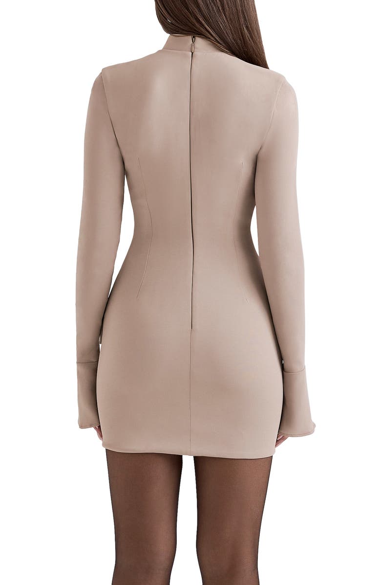 HOUSE OF CB Mahalia Long Sleeve Minidress, Alternate, color, Moon Rock