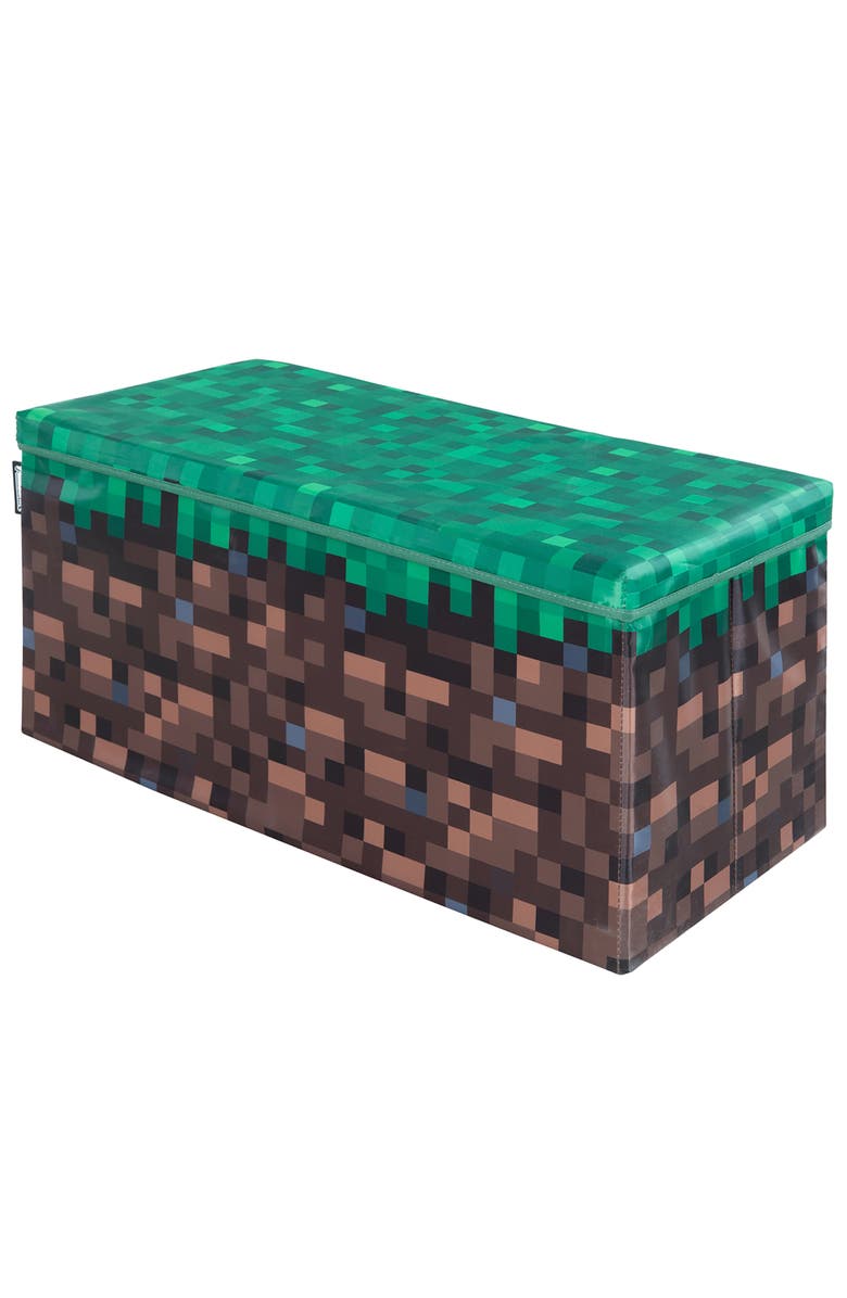MINECRAFT Pixel Grass Block Toy Storage Box, Alternate, color, Multicolored
