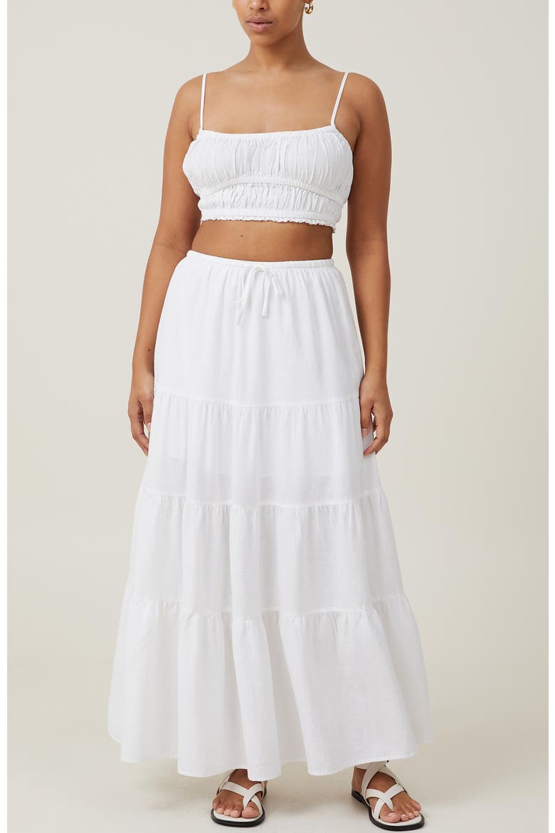 Women's Haven Tiered Maxi Skirt, Alternate, color, WHITE