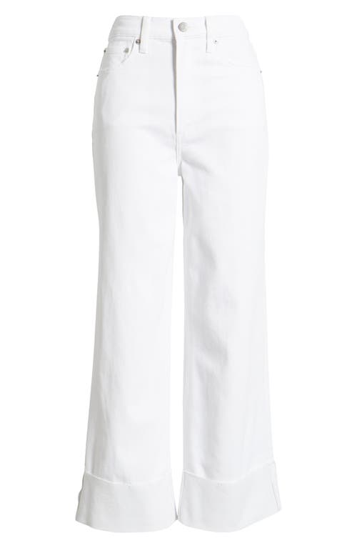 Pistola Lana High Waist Crop Wide Leg Jeans In Vivid White