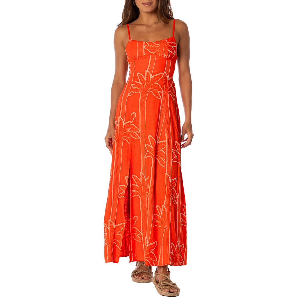 Maaji Palm Plantation Lupine Cover-up Dress In Red