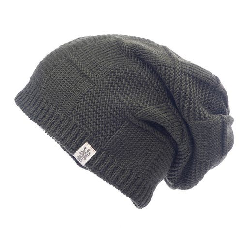 Nirvana Designs Checkered Slouch In Olive