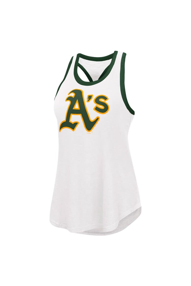 Women's G-III 4Her by Carl Banks White Oakland Athletics Tater Tank Top, Alternate, color, White