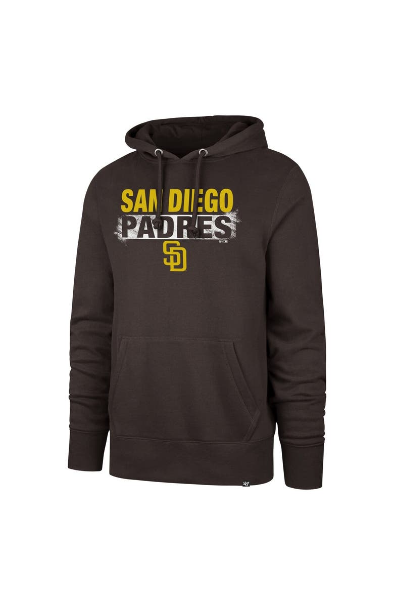 '47 Men's '47 Brown San Diego Padres Base Slide Headline Pullover Hoodie, Alternate, color, 