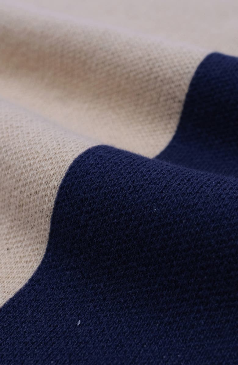 STUDENTS Evans Long Sleeve Colorblock Cotton Polo Sweater, Alternate, color, Navy