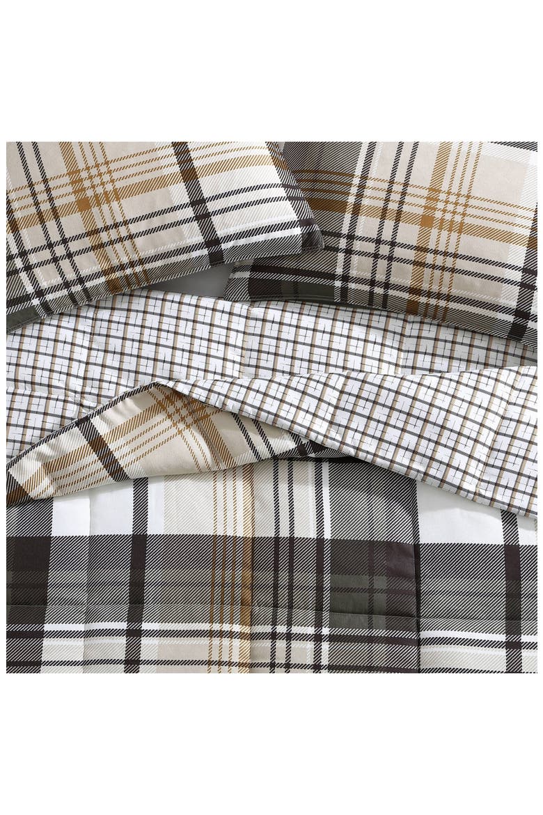Normandy Plaid Comforter Set, Alternate, color, BLACK