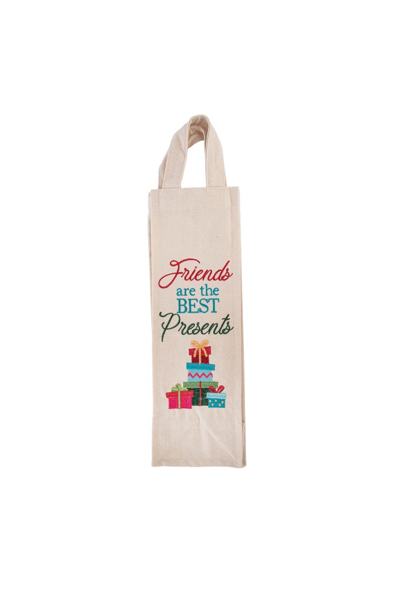Friends Presents Wine Gift Bag, Main, color, Blue