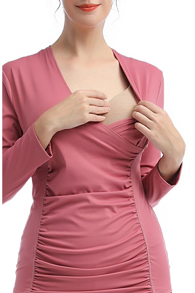 Essential Active Maternity/Nursing Top, Alternate, color, ROSE