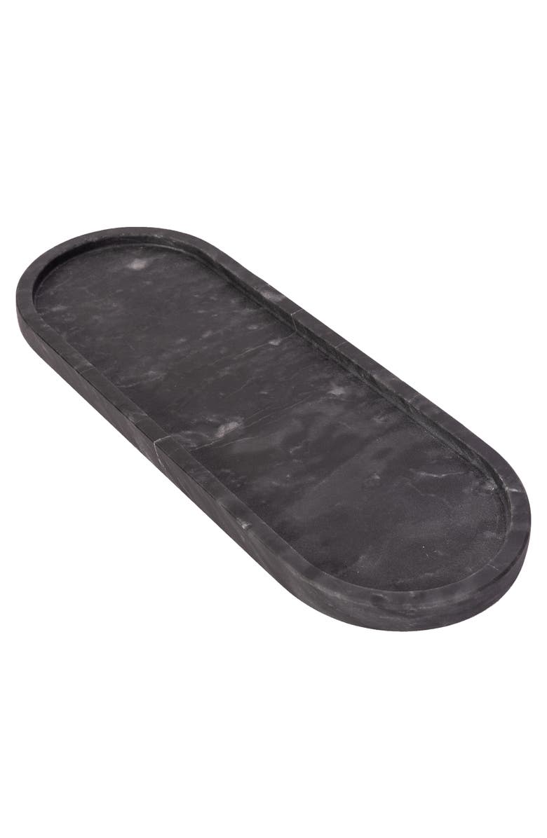 Artifacts Trading Company<sup>™</sup> Artifacts Trading Company Decorative Runway Marble Tray, Main, color, Black Matte