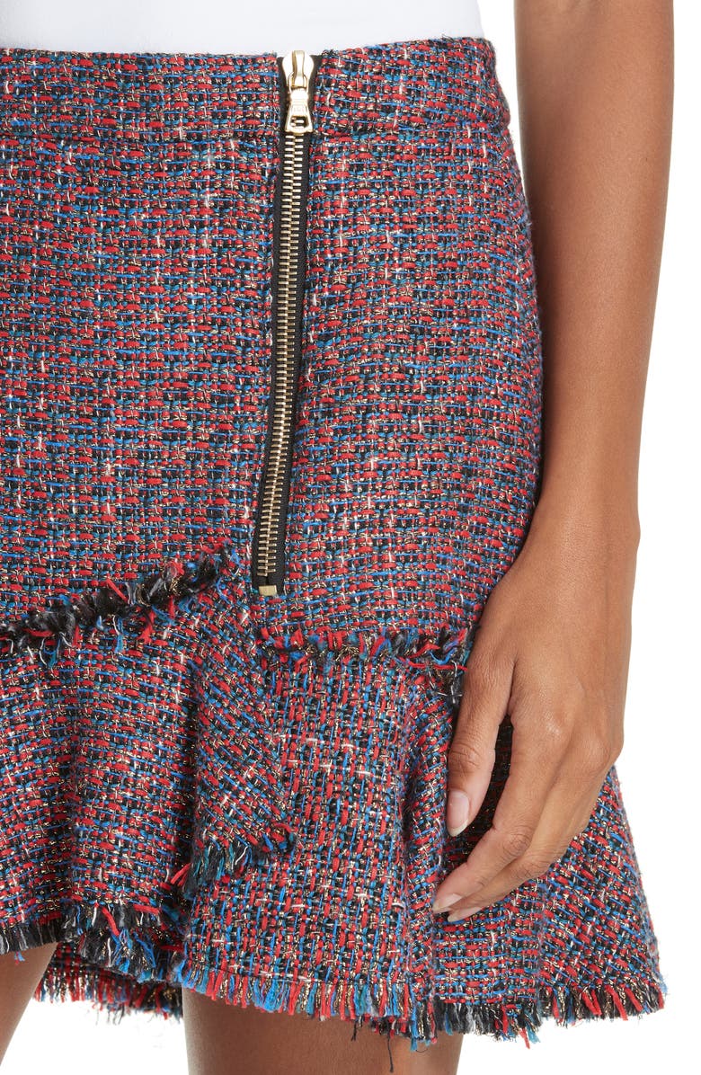 Veronica Beard Madra Tweed Skirt, Alternate, color, 