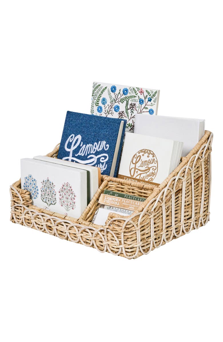 Juliska Provence Rattan Stationary Caddy, Alternate, color, Whitewash