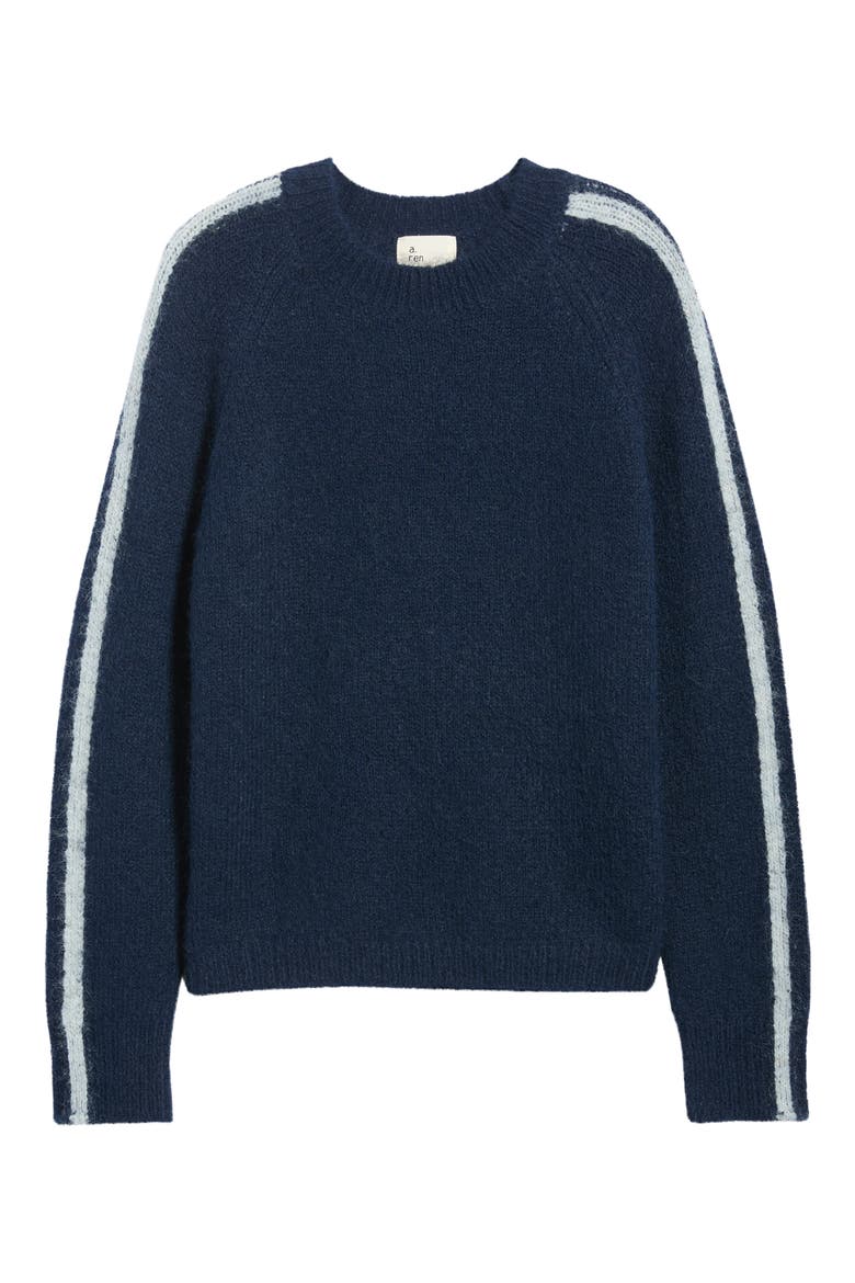 Noemie Side Stripe Sweater, Main, color, NAVY