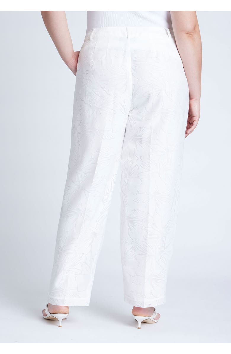 ELOQUII Burnout Trouser, Alternate, color, Soft White
