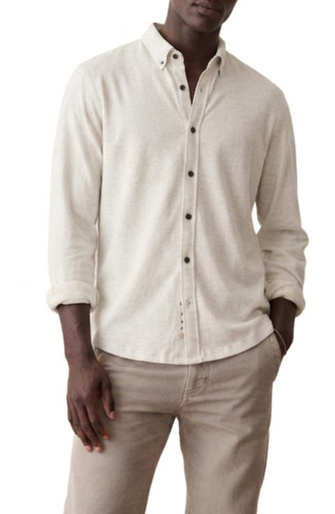 Luxe Jersey Organic Cotton Button-Up Shirt