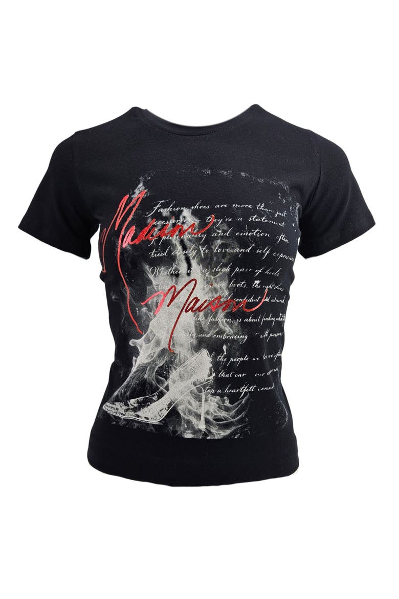 Croc Shoe T-Shirt, Main, color, black