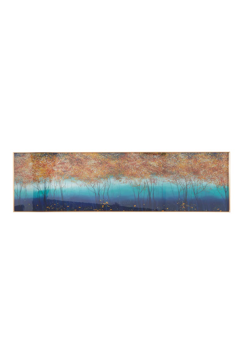 Blue Trees Framed Wall Art, Main, color, BLUE
