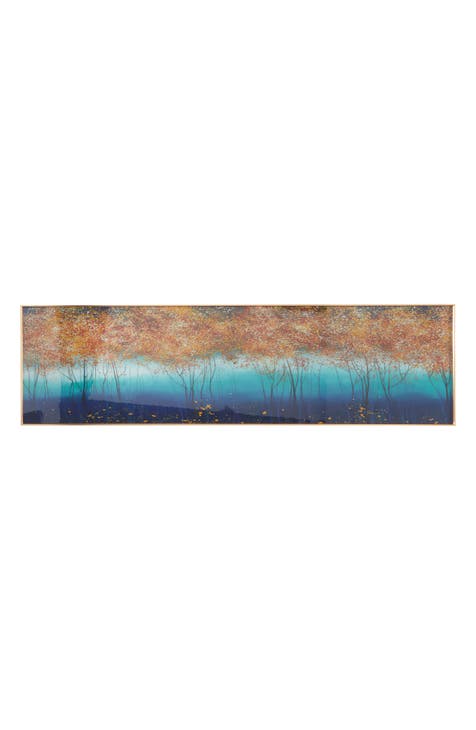 Blue Trees Framed Wall Art