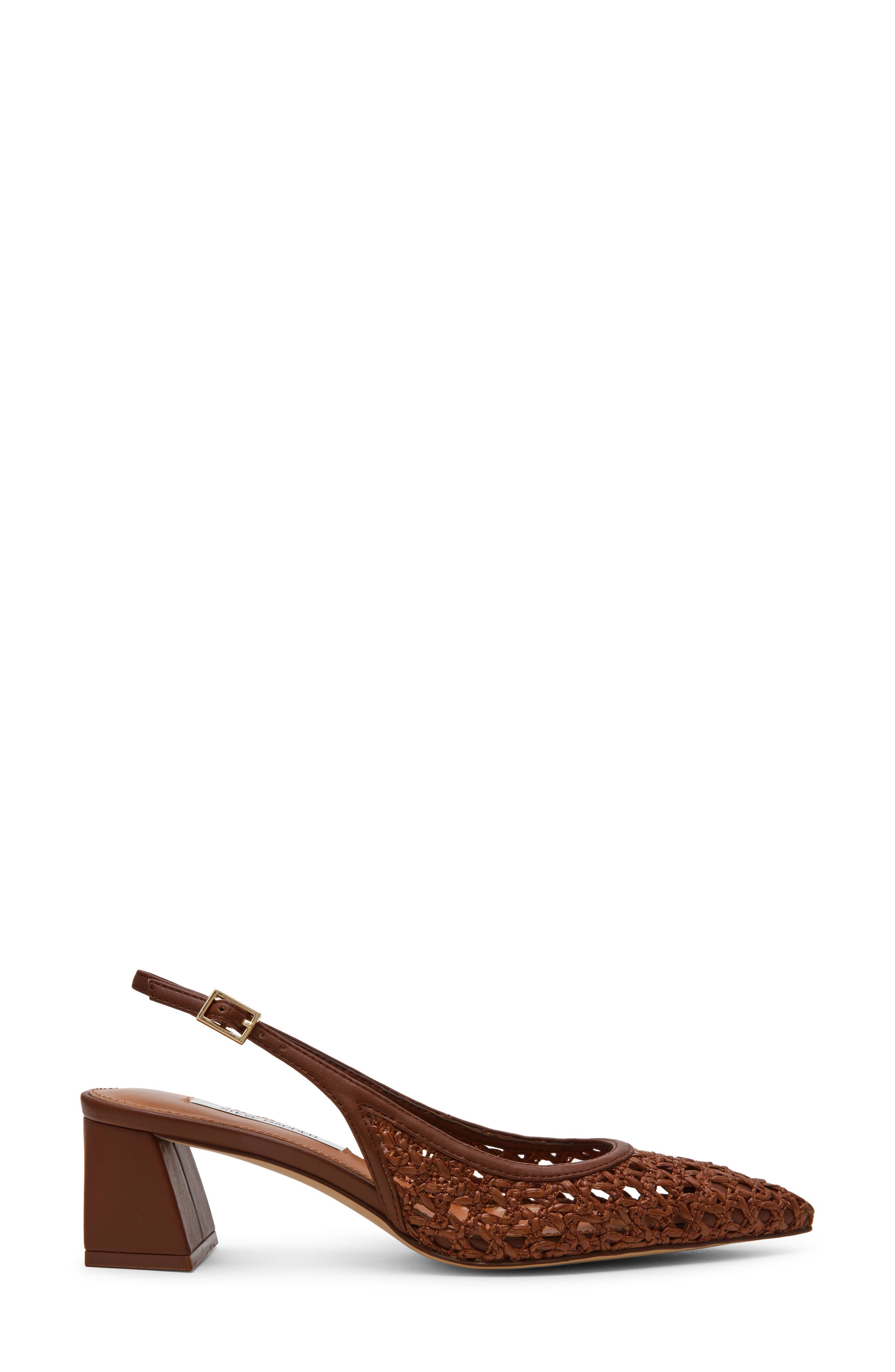 Steve Madden Robyn Pointed Toe Slingback Pump, Alternate, color, Brown