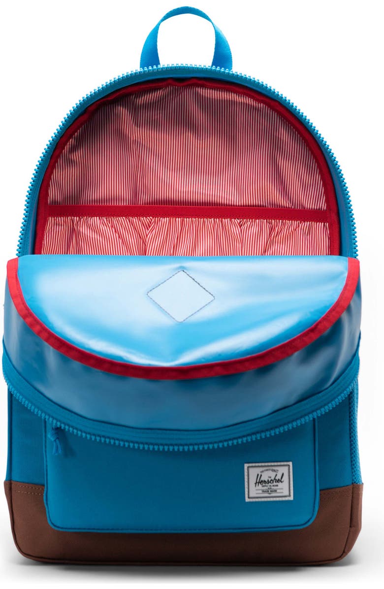 Herschel Supply Co. Kids' Heritage Youth Backpack, Alternate, color, Hawaiian Surf/ Saddle Brown