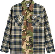 Billionaire Boys Club BB Wanderlust Plaid & Camo Cotton Button-Up Shirt