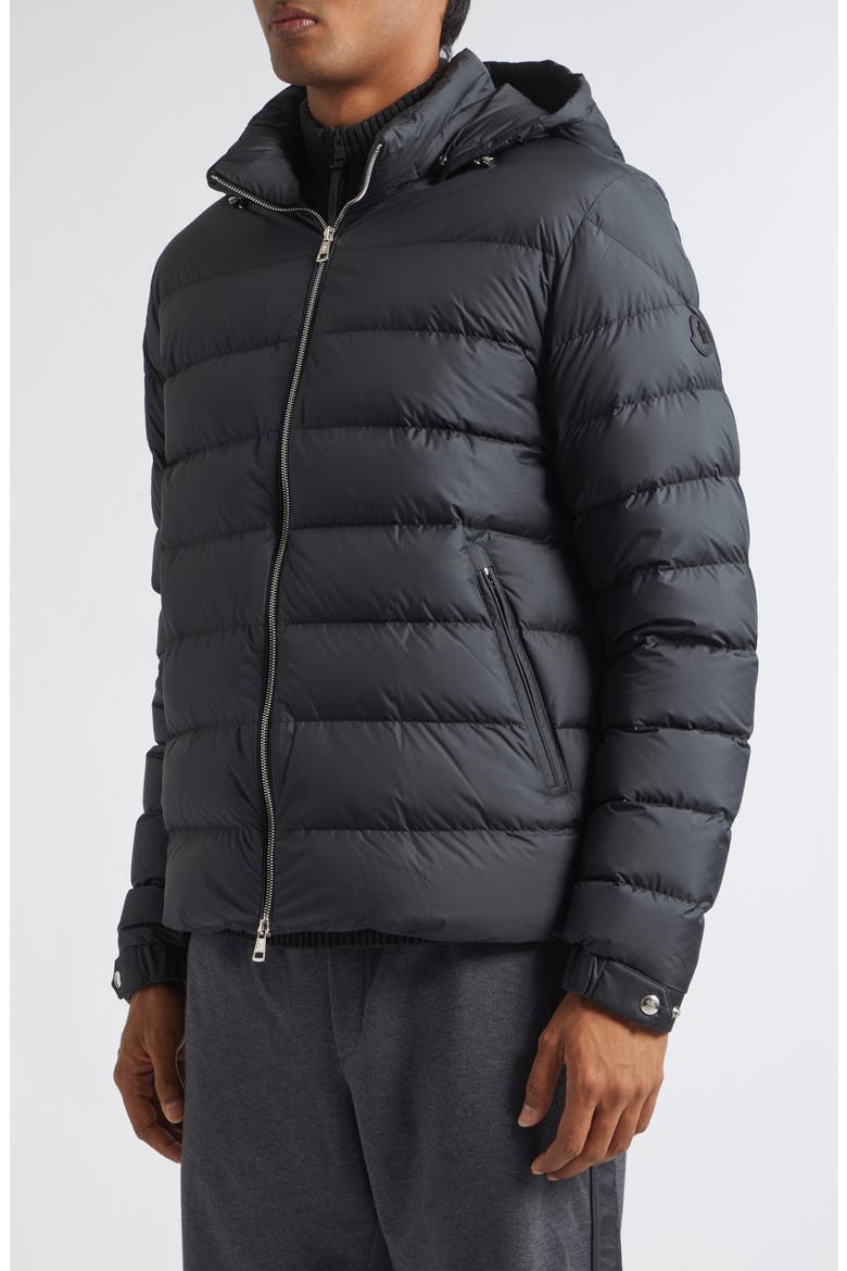 Arneb Down Puffer Jacket with Removable Hood, Alternate, color, BLACK