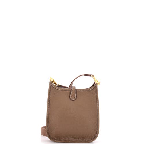 Pre-owned Hermes Hermes Evelyne Bag Gen Iii Clemence Tpm In Brown